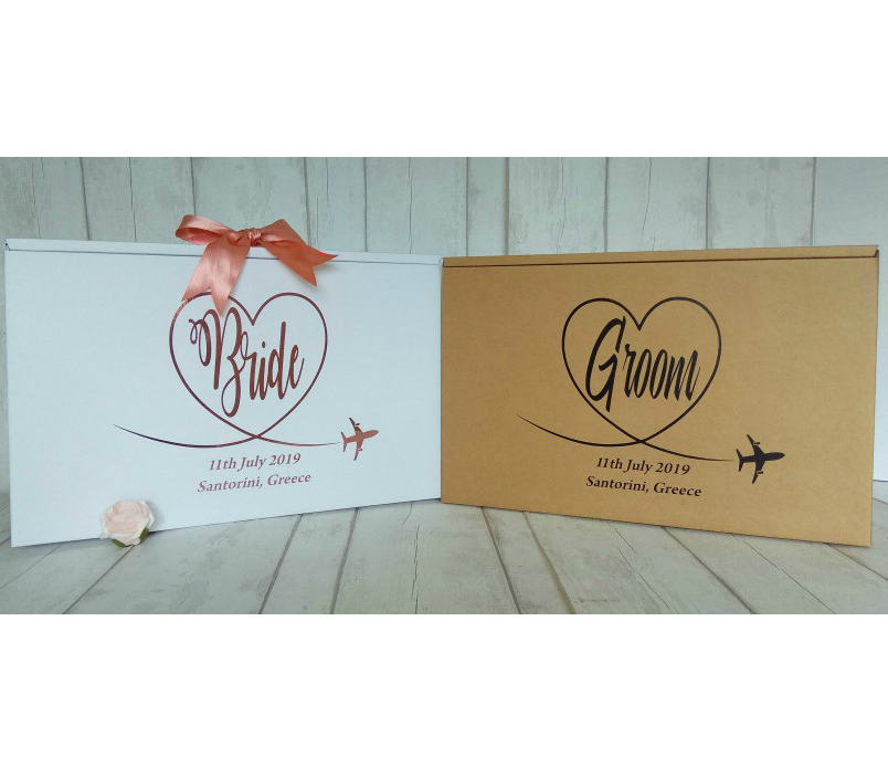 wedding dress boxes for bride and groom